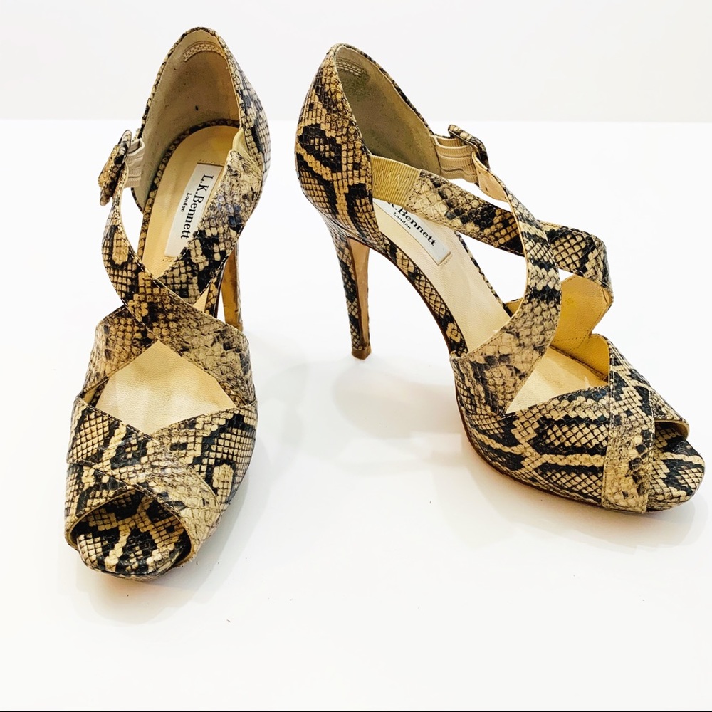 LK Bennett Snake Print Heels